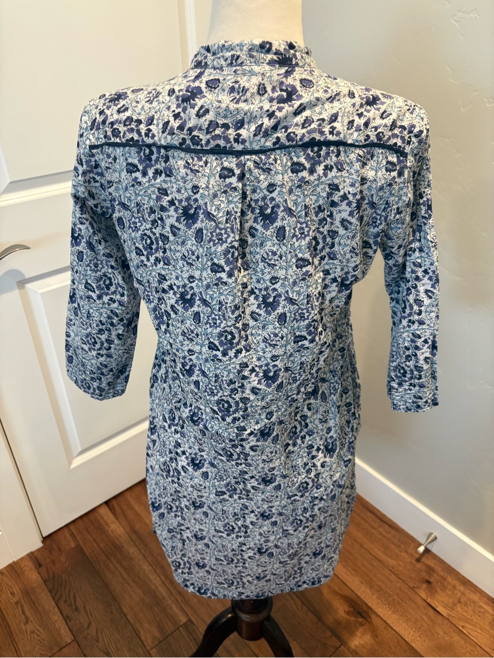Beautiful Dolma Women’s Blue Floral Tunic/mini dress Size Medium - Picture 5 of 12